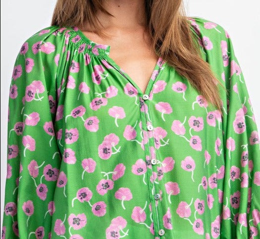 Poppy floral blouse