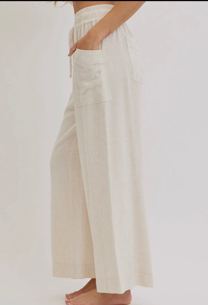 Linen breeze tie pants