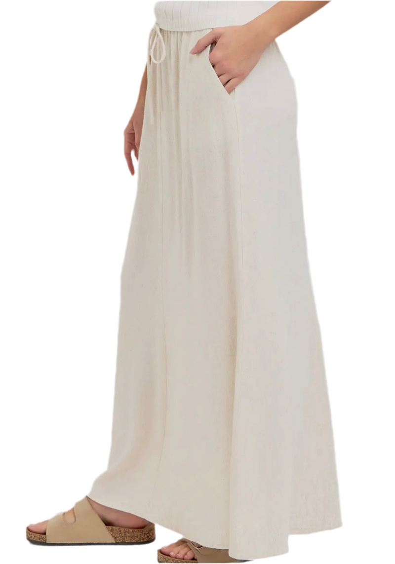 Linen Pullover Maxi Skirt
