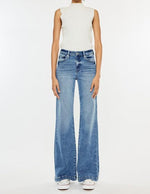 high rise wide leg flare