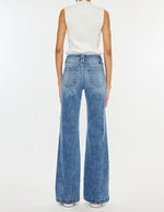 high rise wide leg flare