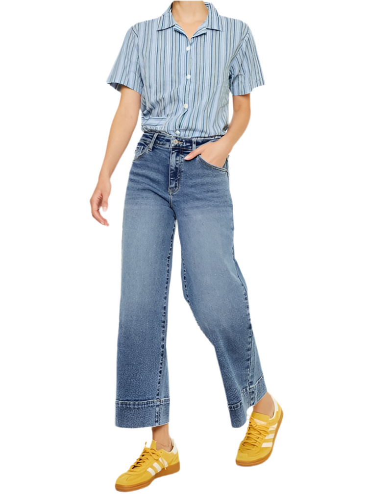 Skyline Crop Wide Leg Jeans