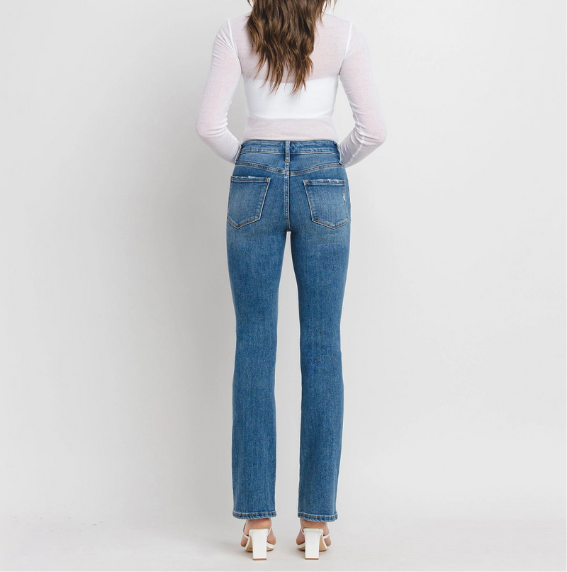 High rise slim bootcut jeans