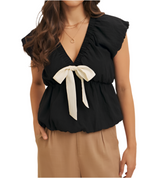 Dreamy bows top- Black