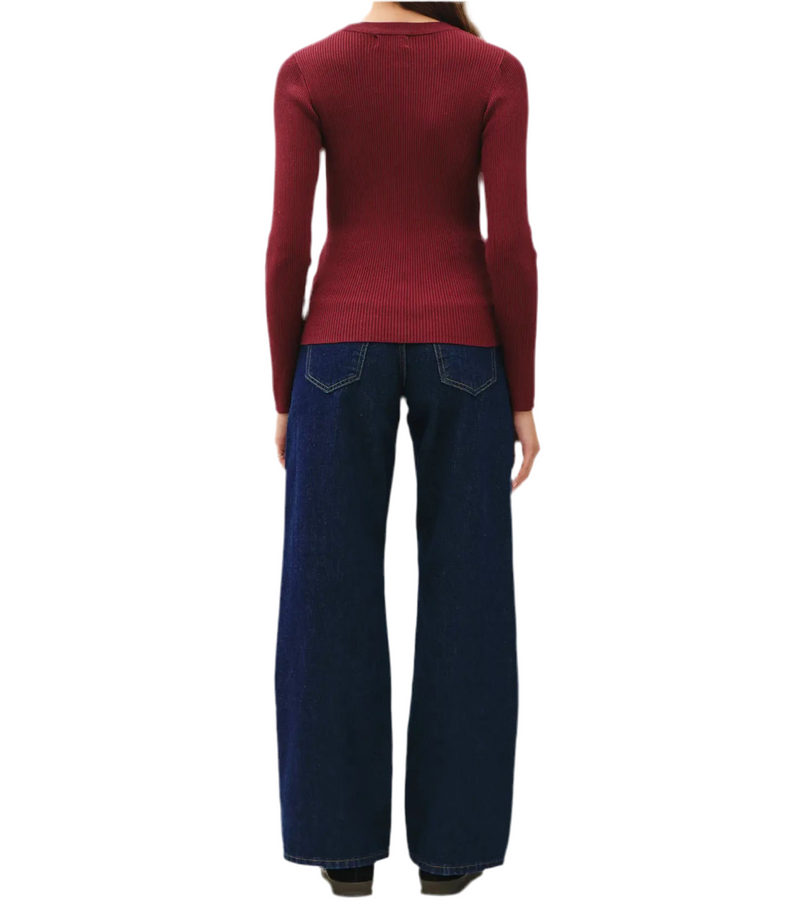 Raspberry Knit Sweater