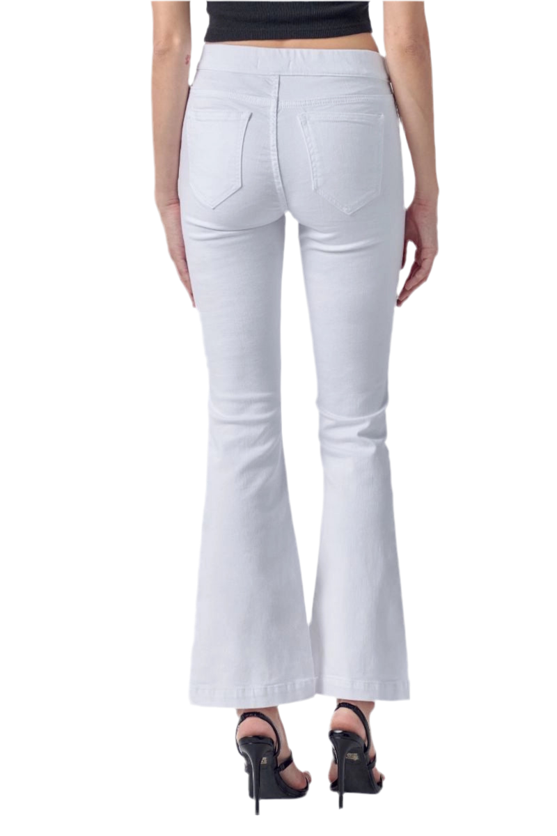 Pull-On White Jeans