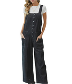 Easy Comfort Black Overalls