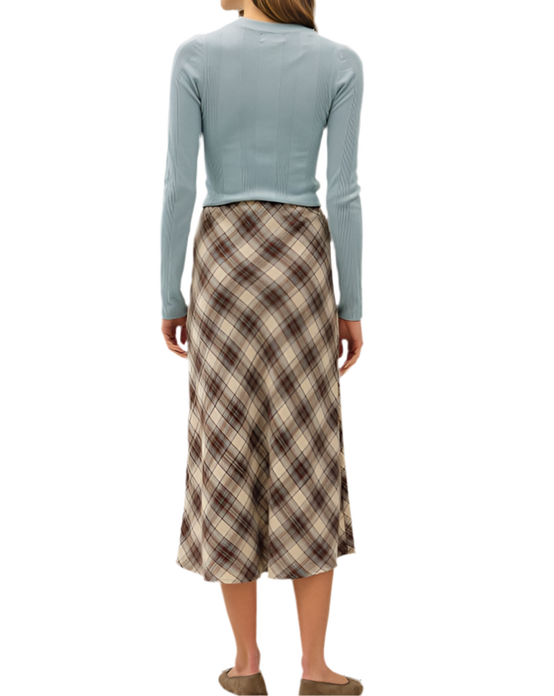 Irish Plaid Midi Skirt