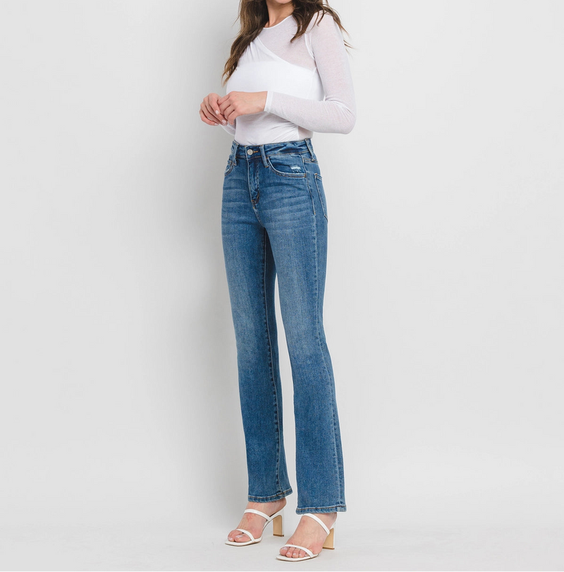 High rise slim bootcut jeans