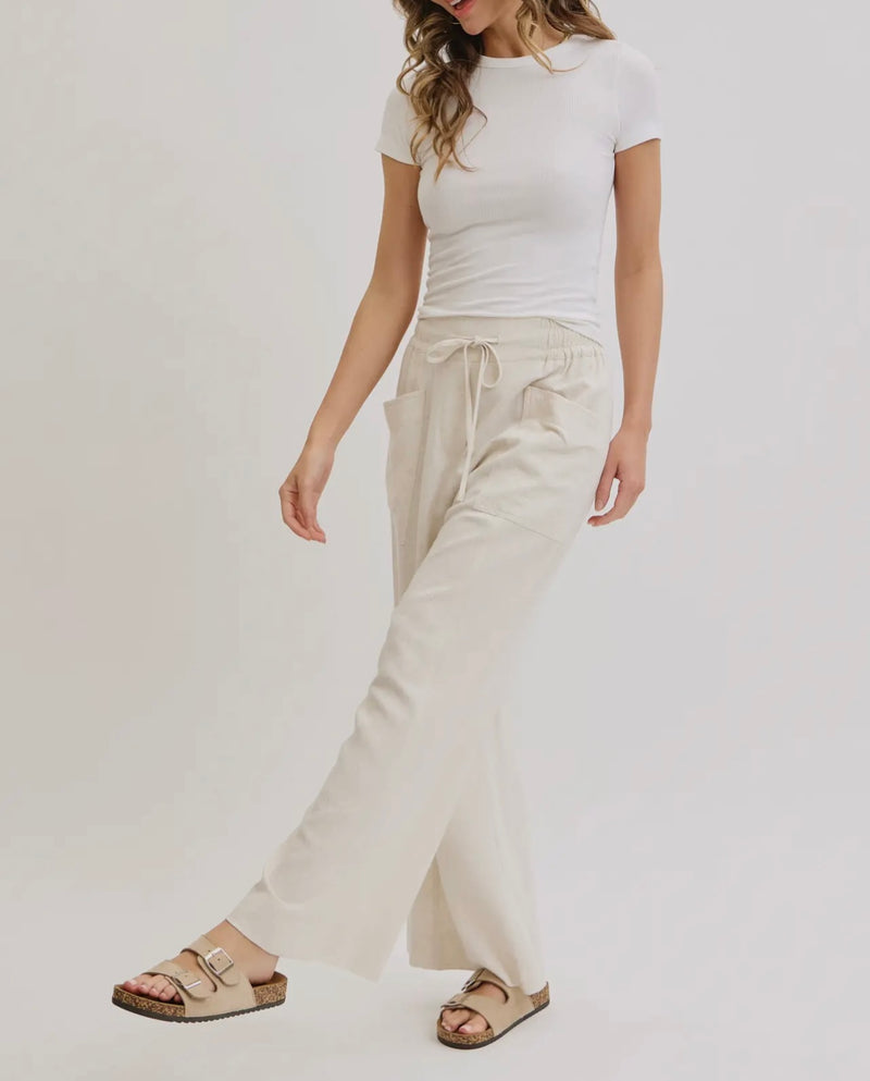 Linen breeze tie pants