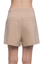 Talking business pleated shorts