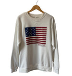 America Flag Graphic Brushed Sweatshirts