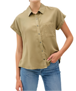 Miss Martini Tencel Button Down