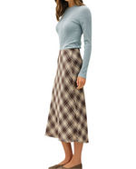 Irish Plaid Midi Skirt