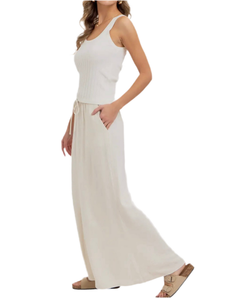 Linen Pullover Maxi Skirt