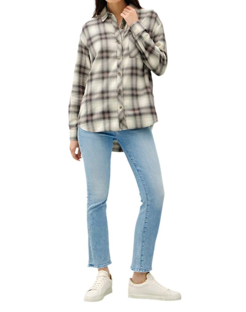 Cool Mornings Plaid Top
