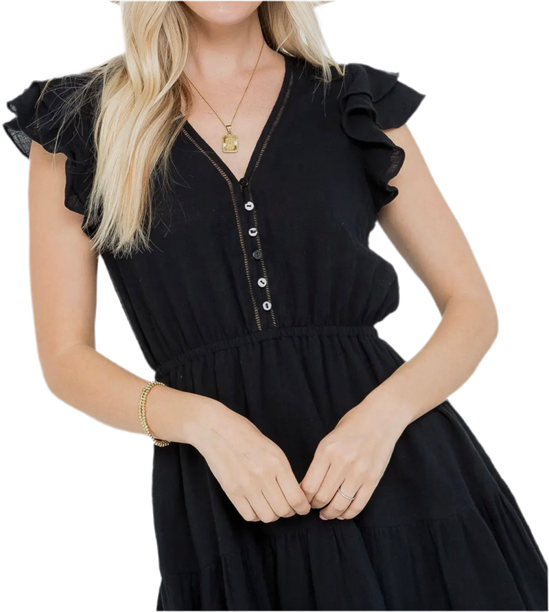 Midnight Flutter Dress