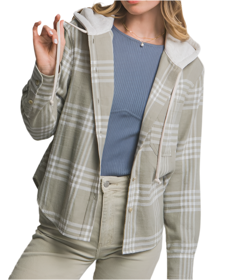 Sagewood Plaid Hoodie