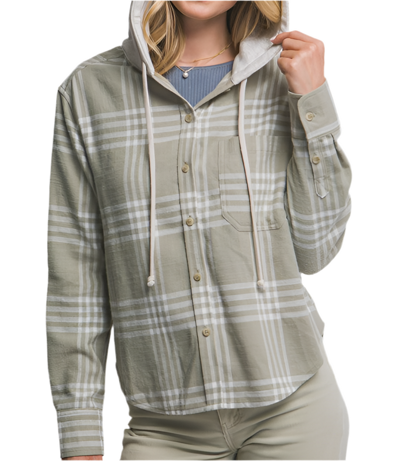 Sagewood Plaid Hoodie