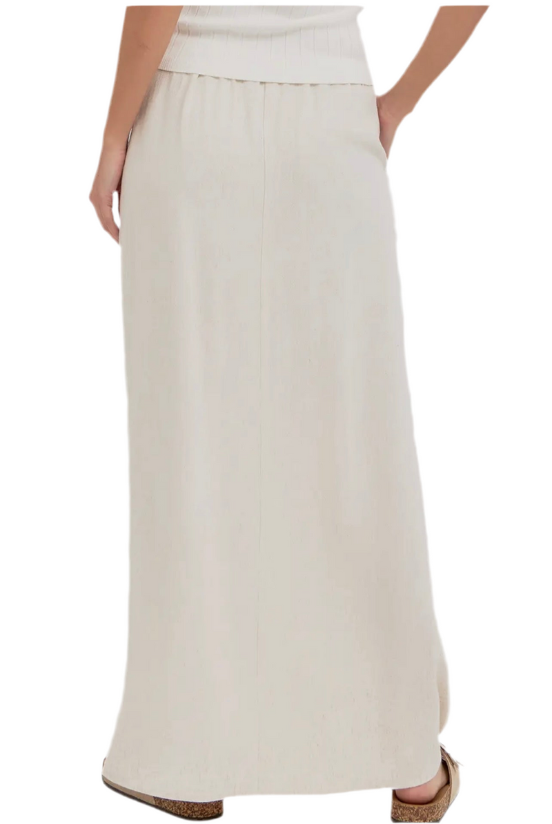 Linen Pullover Maxi Skirt