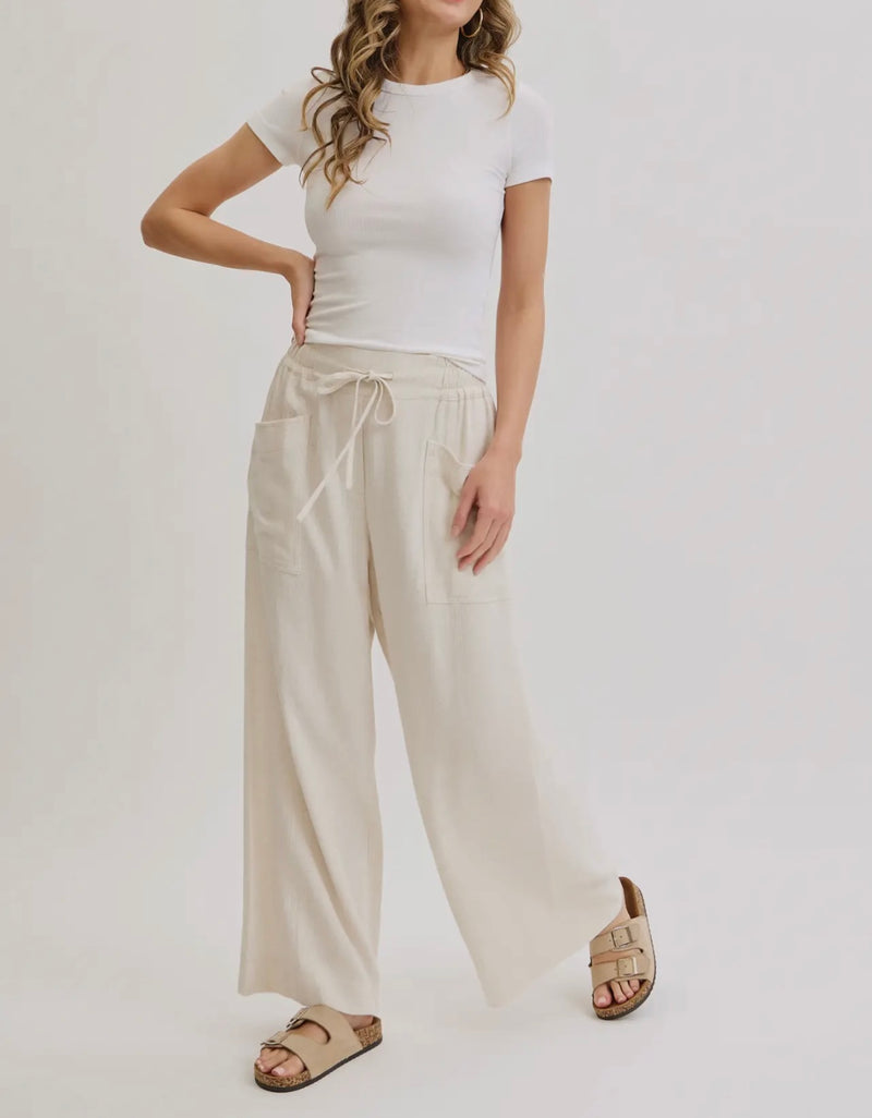 Linen breeze tie pants