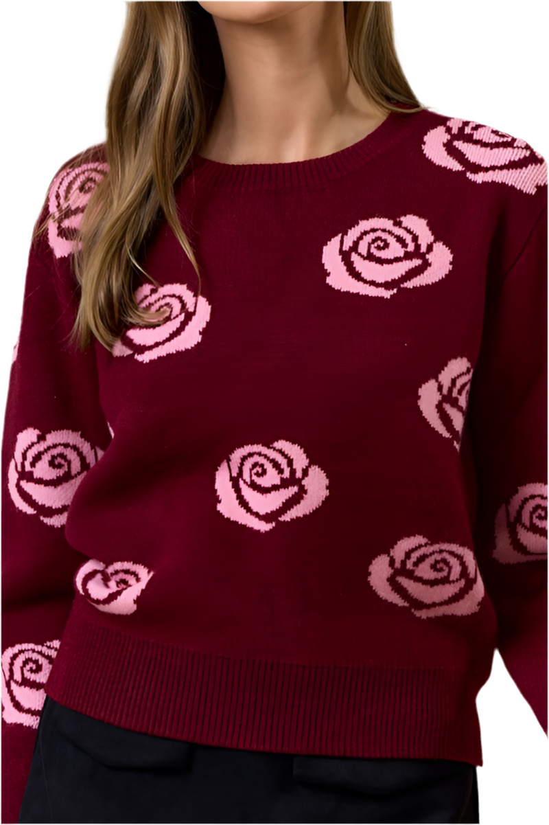 Fall Roses sweater