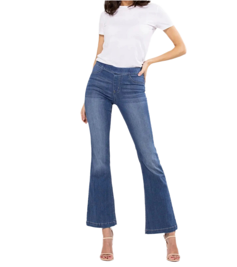 Pull on 30” Medium wash jeans