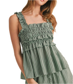 Thin Mint Ruffle Top