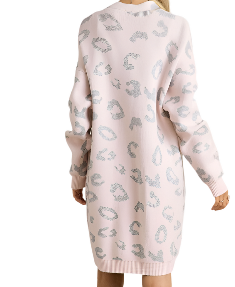 Snow leopard cardigan
