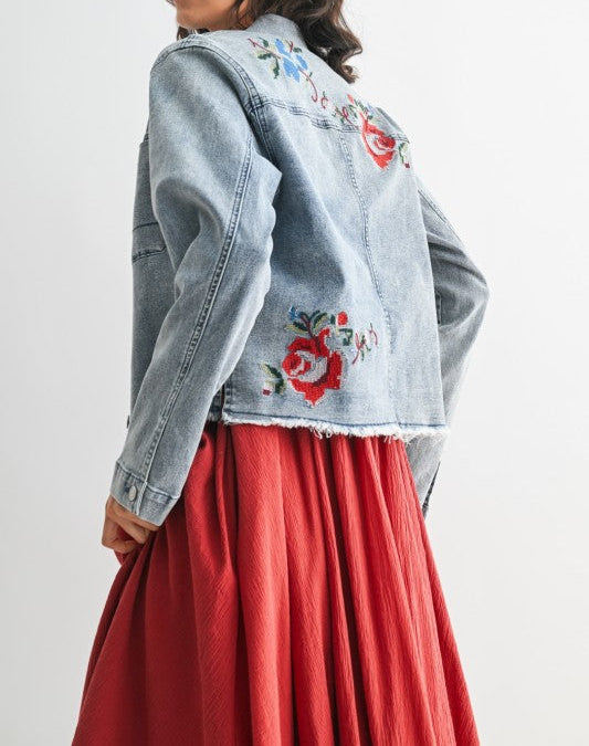 Embroidered Rose Jacket