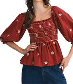 Cranberry Garden Blouse