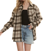 Brown Plaid Shacket