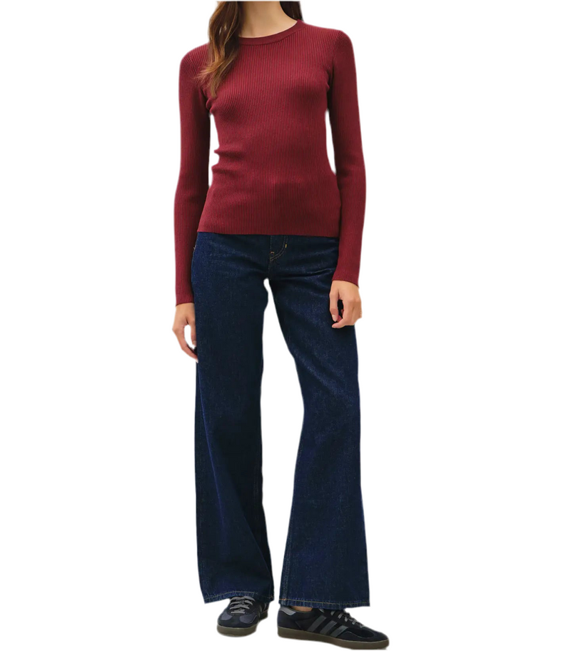 Raspberry Knit Sweater