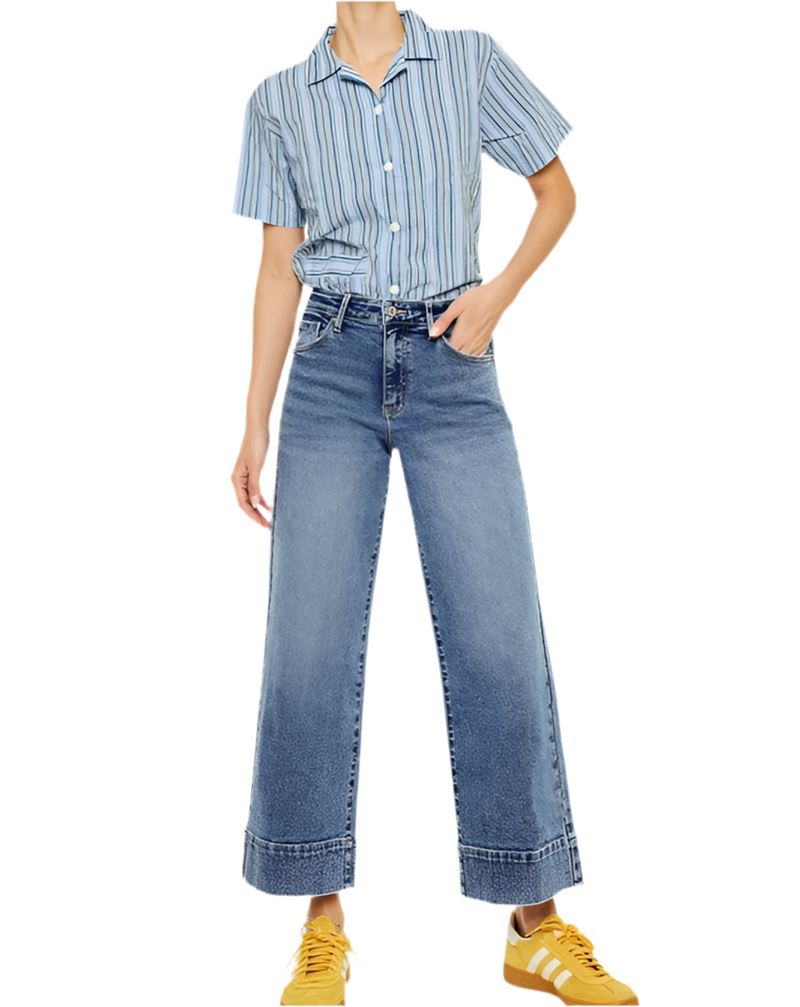 Skyline Crop Wide Leg Jeans