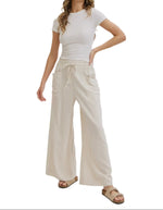 Linen breeze tie pants
