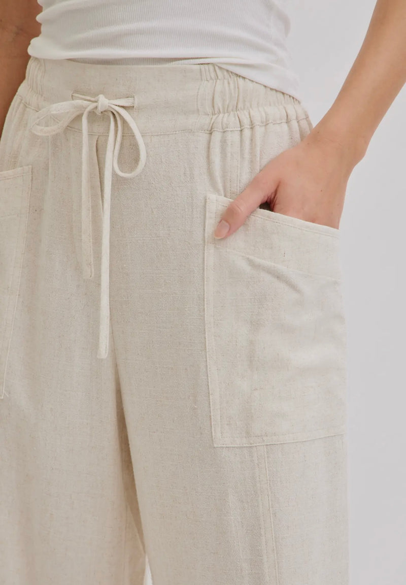 Linen breeze tie pants