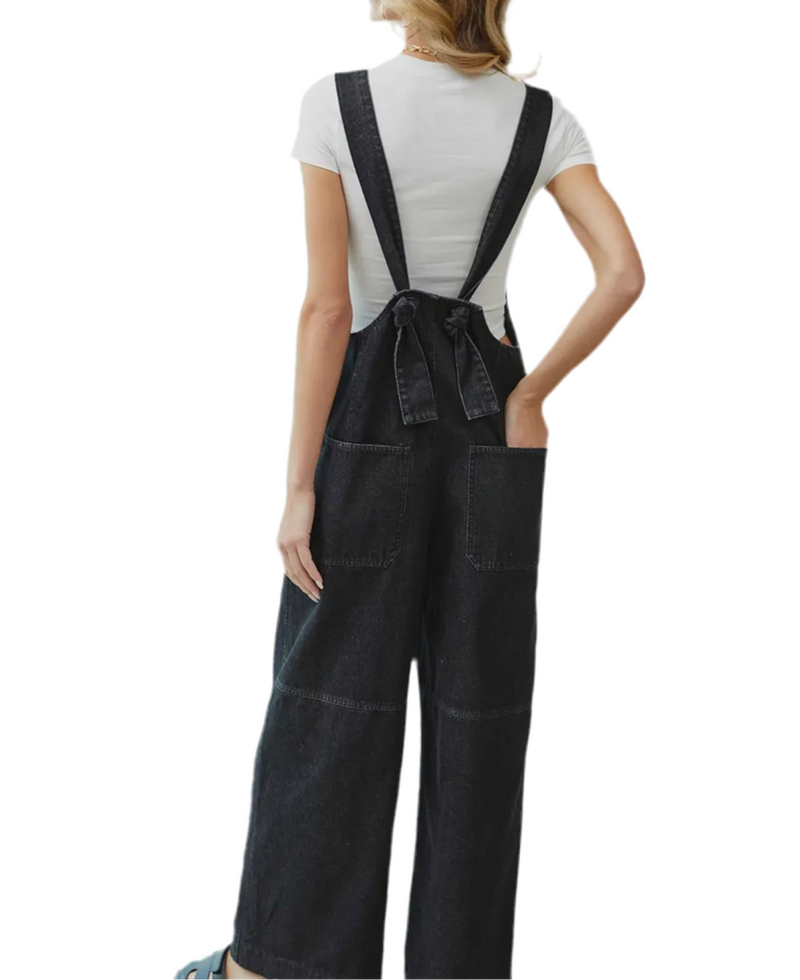 Easy Comfort Black Overalls