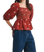 Cranberry Garden Blouse
