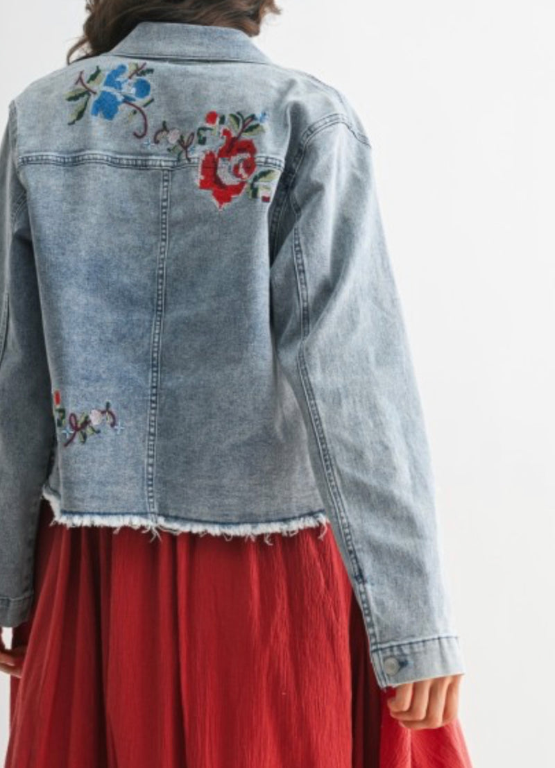 Embroidered Rose Jacket