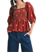 Cranberry Garden Blouse