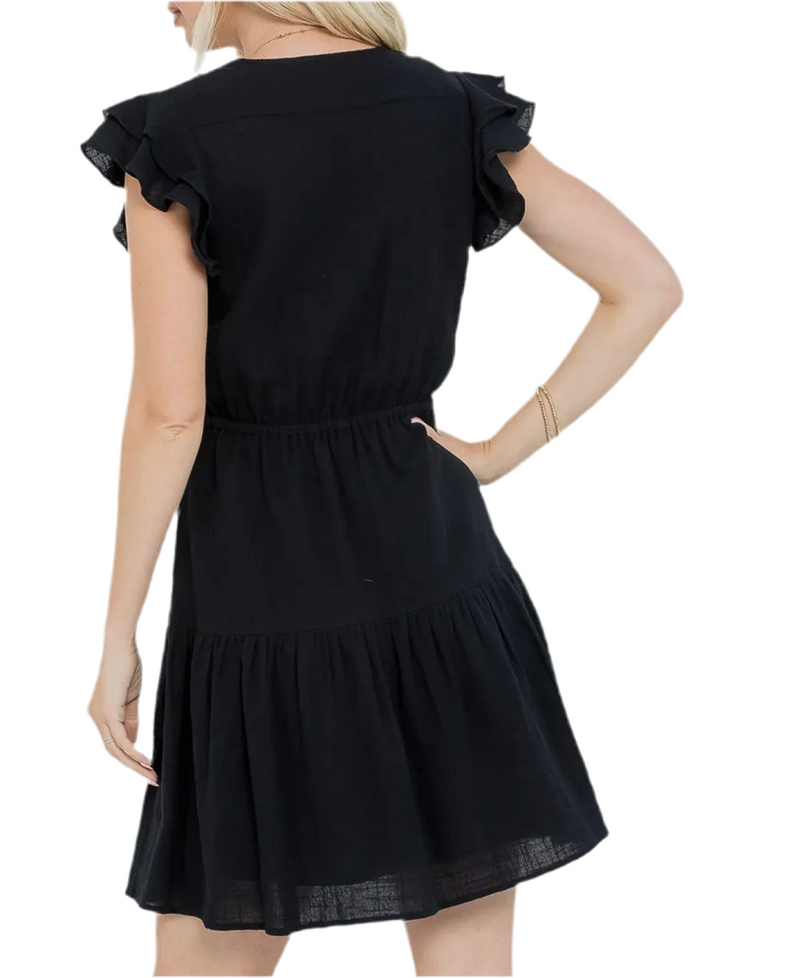 Midnight Flutter Dress
