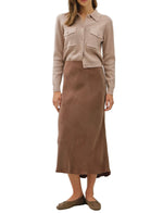 Suedellle midi skirt