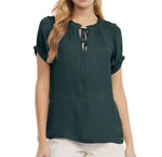 The Leila top in Forest