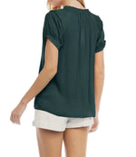 The Leila top in Forest
