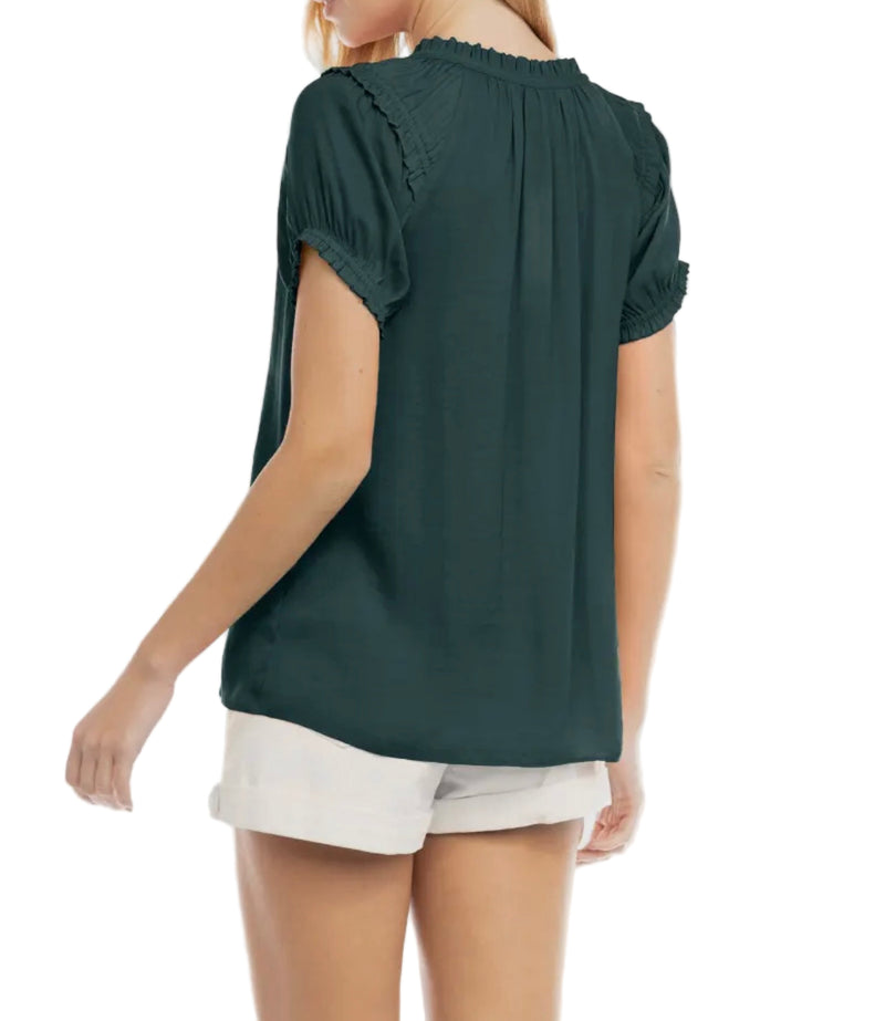 The Leila top in Forest