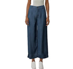 Tencel wide leg cropped pant