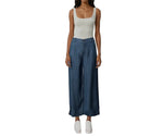 Tencel wide leg cropped pant