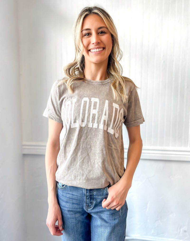 Acid wash Colorado tee