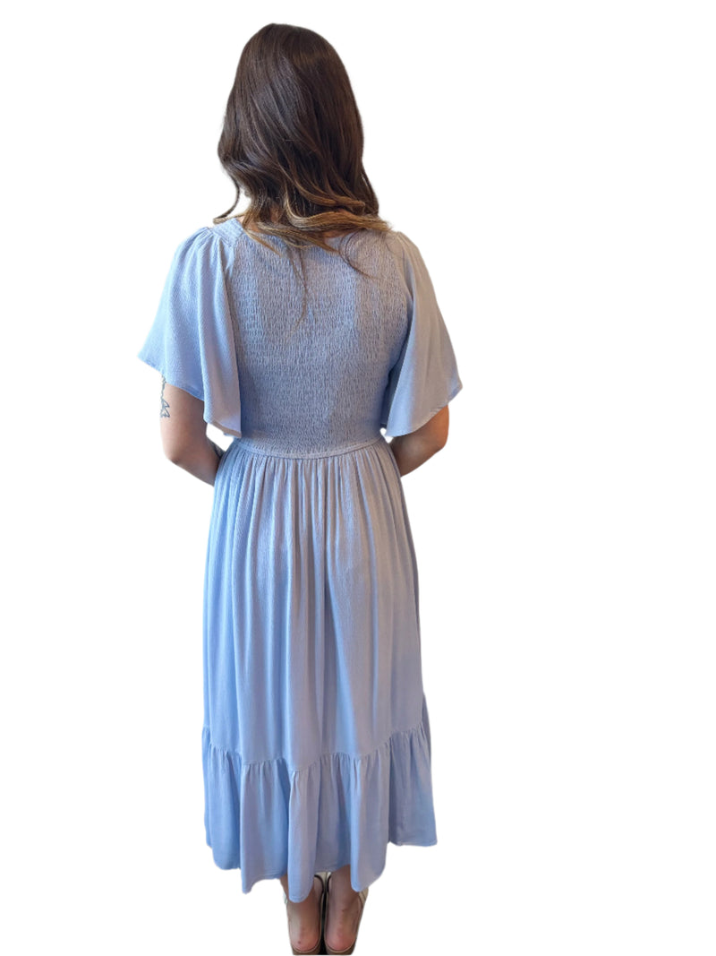 Cherished charm dress- blue