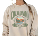 Colorado National Park crewneck sweatshirt oat